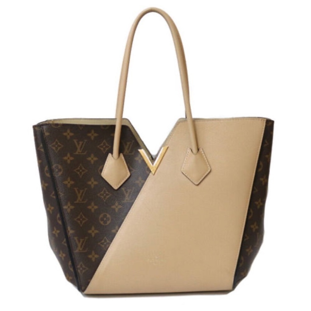 Louis Vuitton Kimono Shoulder Bag. Beige and brown monogram.Luxury Louis Vuitton
